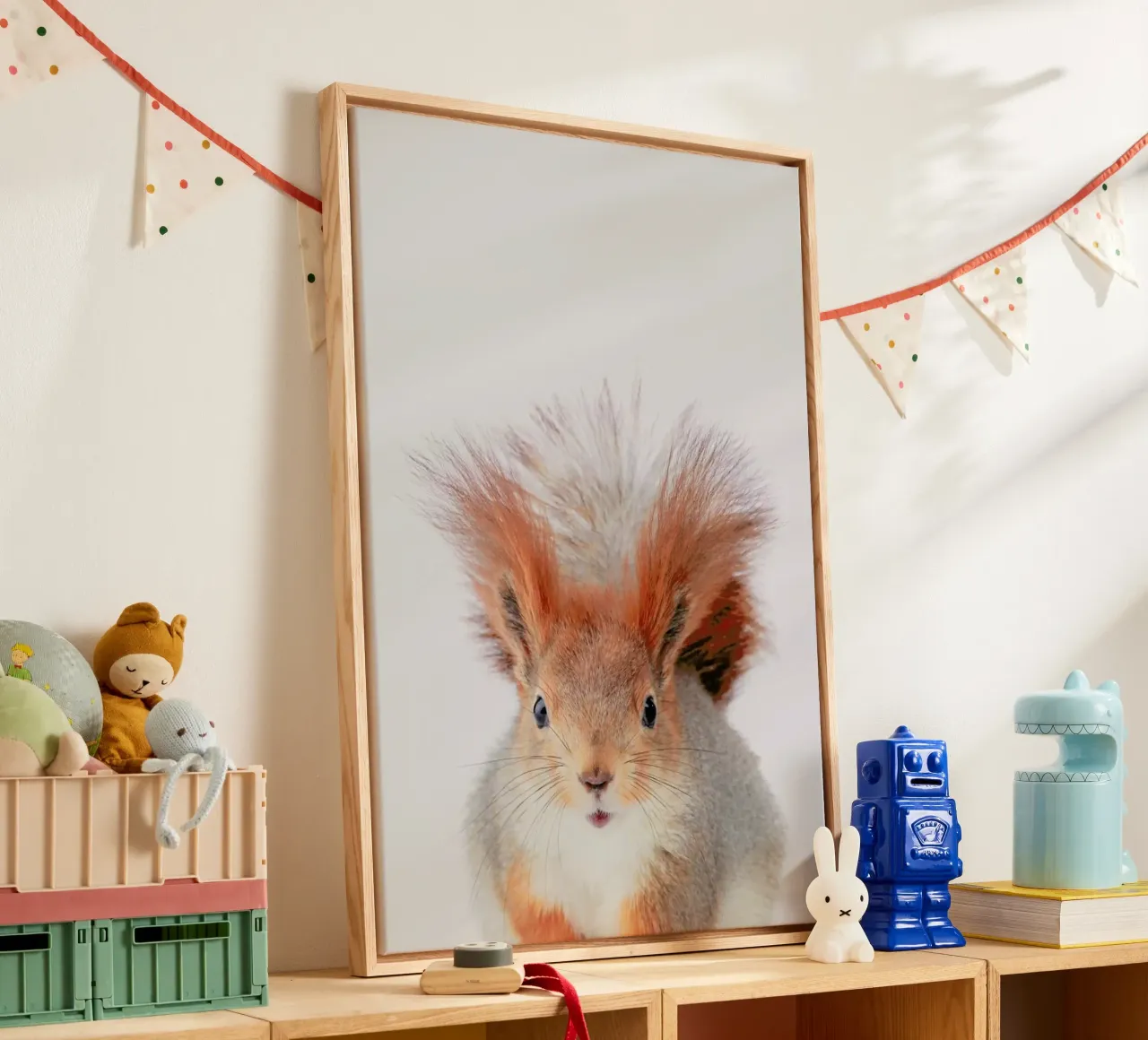 Red Squirrel tela con Cornice a cassetta da Paws & Claws