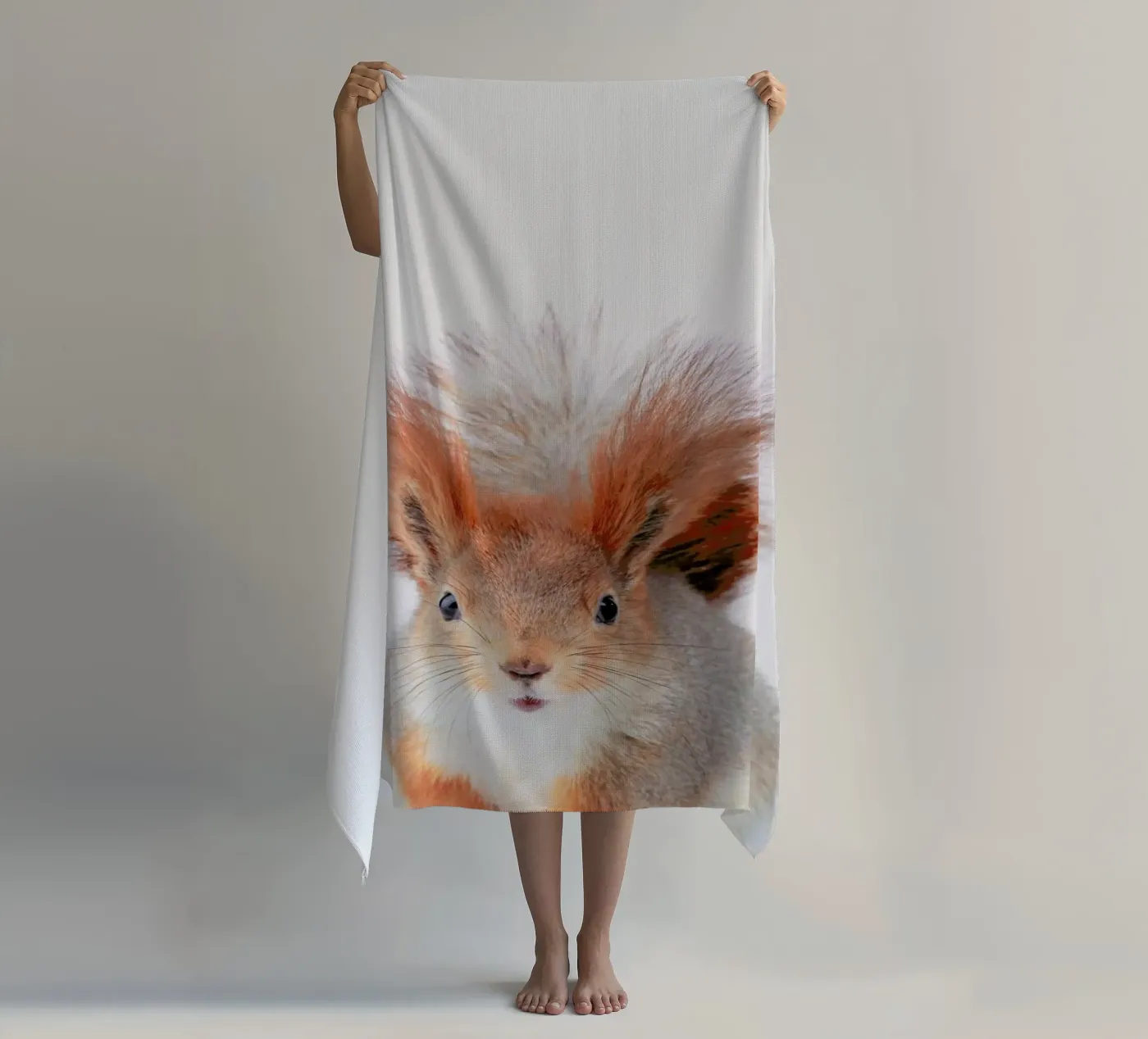 Red Squirrel beach towel by Paws & Claws