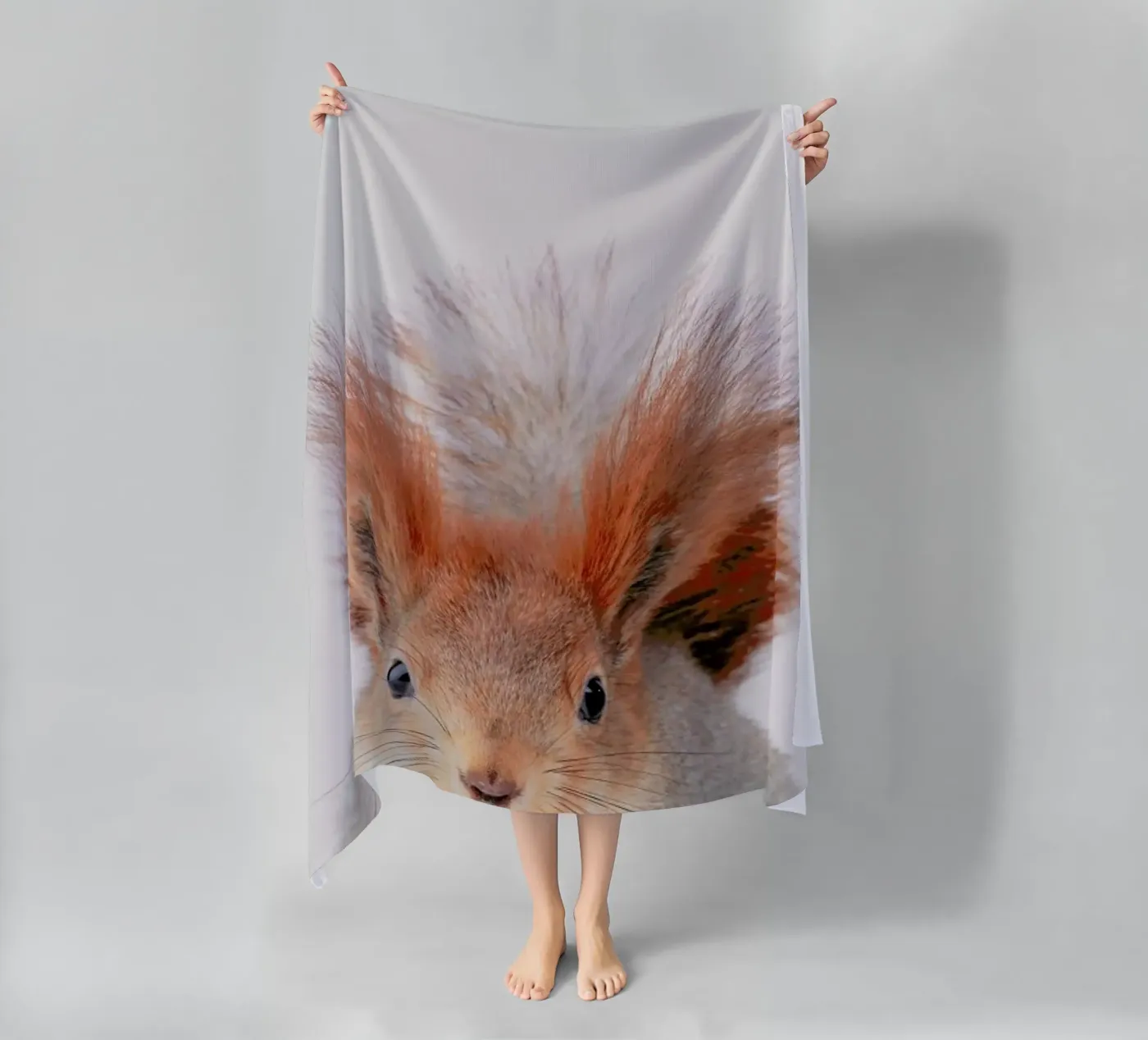Red Squirrel beach towel by Paws & Claws