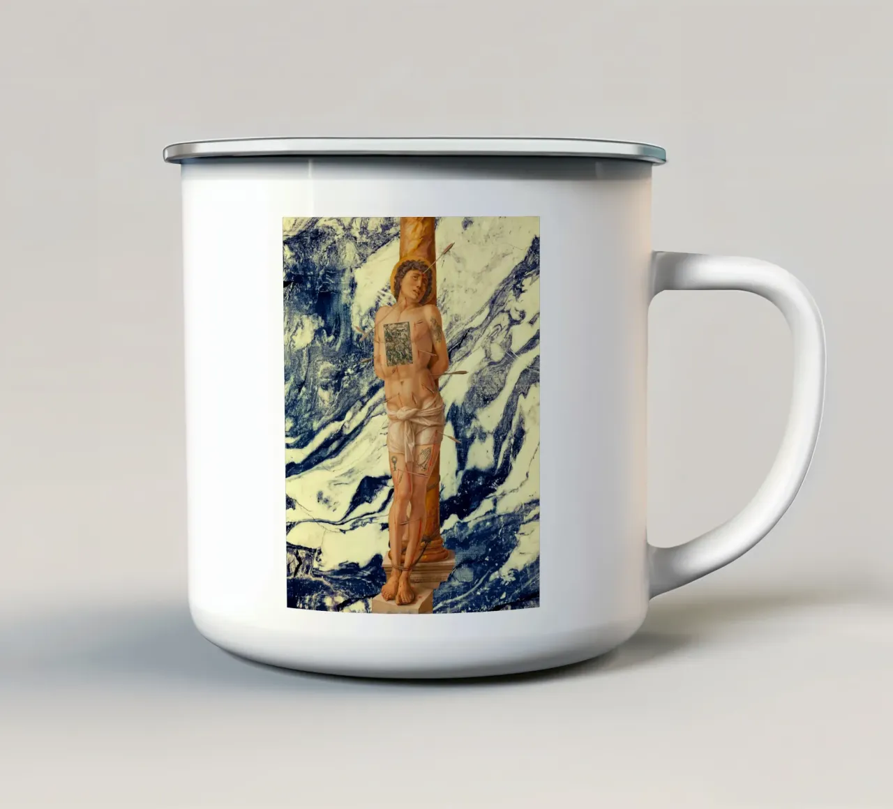 Saint Sebastian tattoo tazza in smalto da PicturaCollage