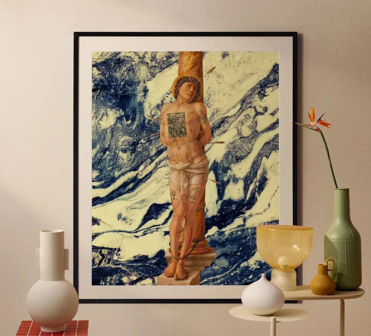 Saint Sebastian tattoo poster by PicturaCollage