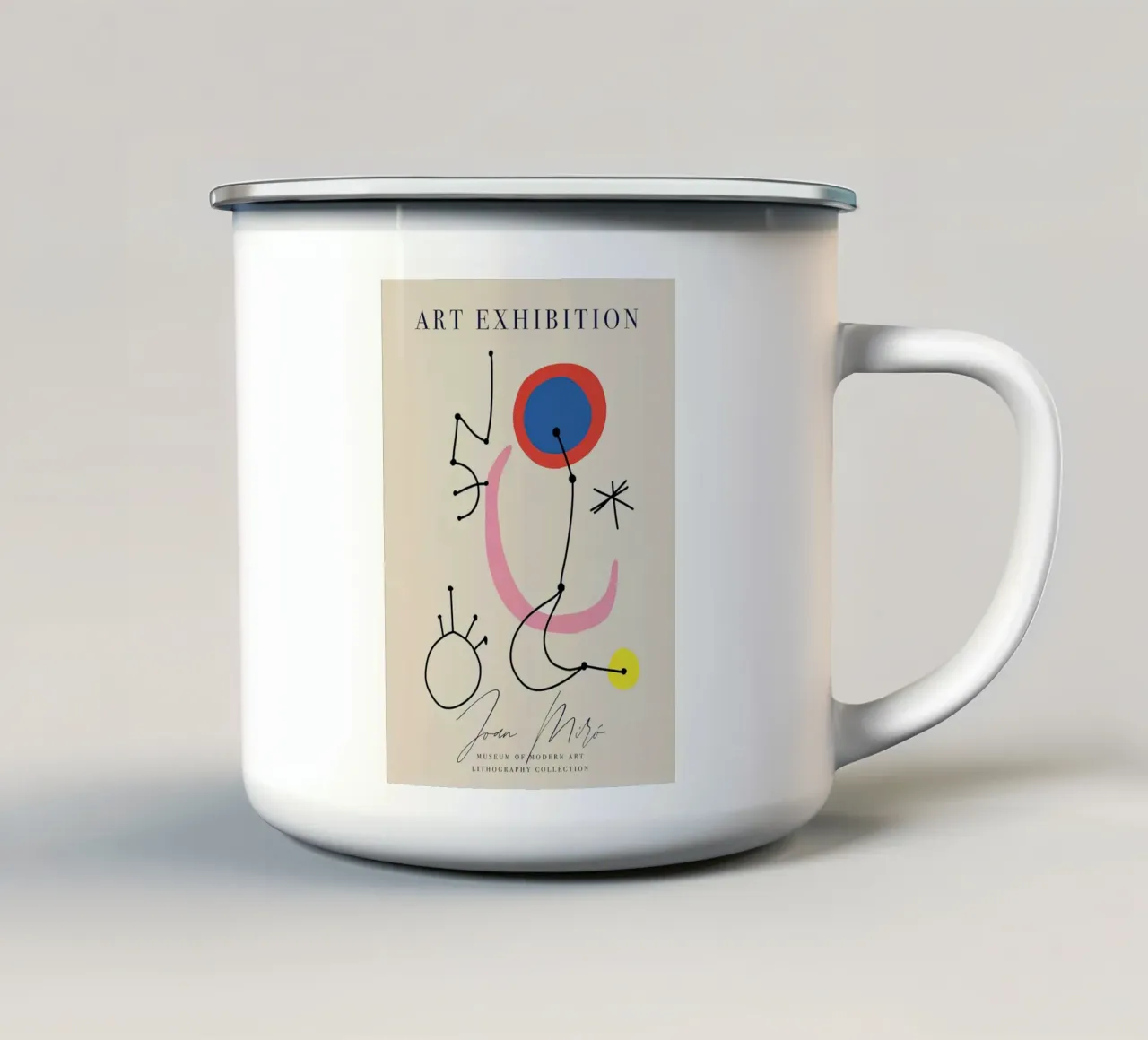 Mostra d'arte Joan Mirò tazza in smalto da phillipp veisenberg