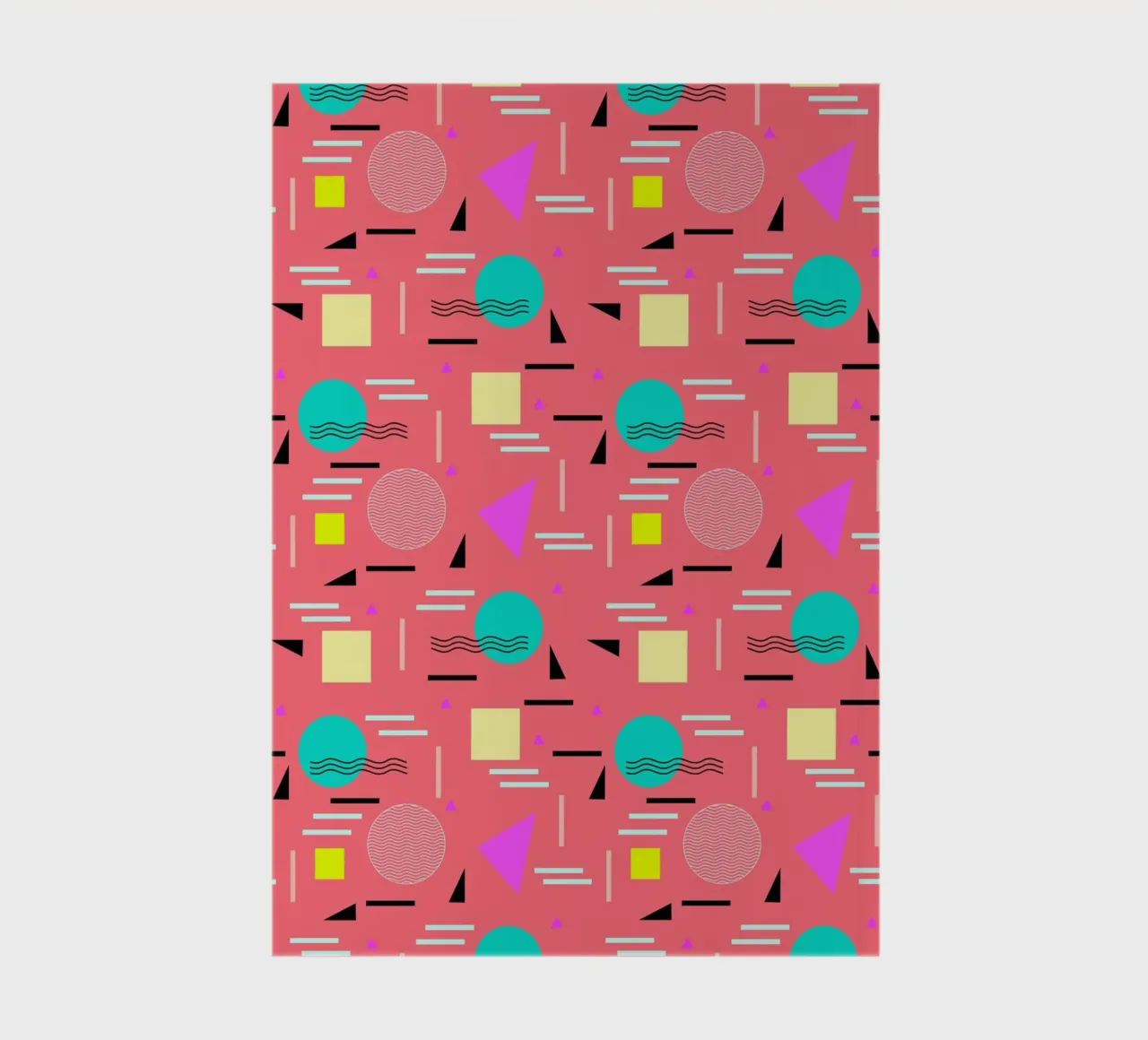 Memphis Forever Coral notebook by SilverPegasus