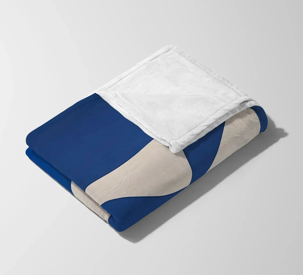 Forme astratte in bianco e blu coperta in pile da Artbyvo