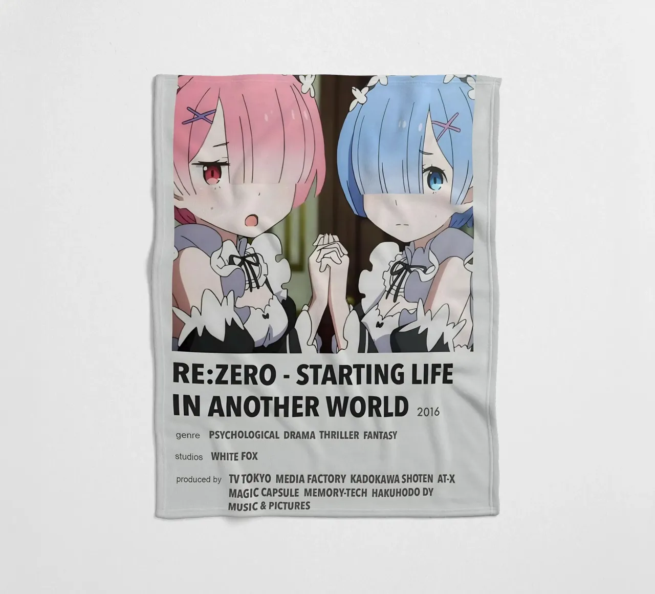 RE ZERO - STARTING LIFE IN ANOTHER WORLD  2016 coperta in pile da Totoya