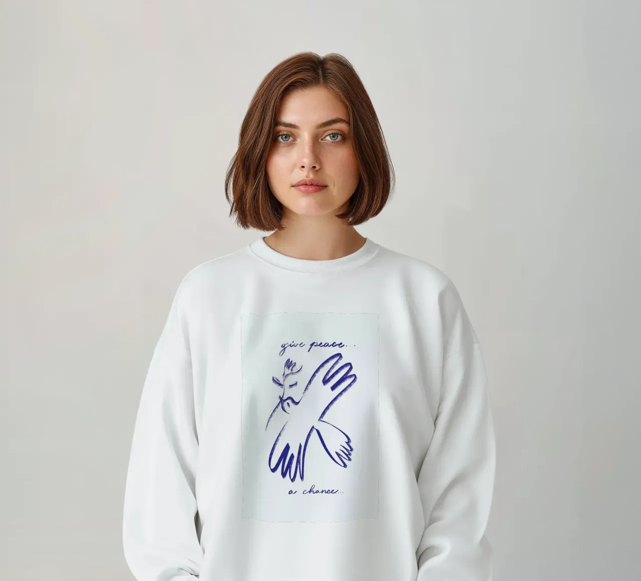 Dove of Peace Blue sweatshirt van Graphite