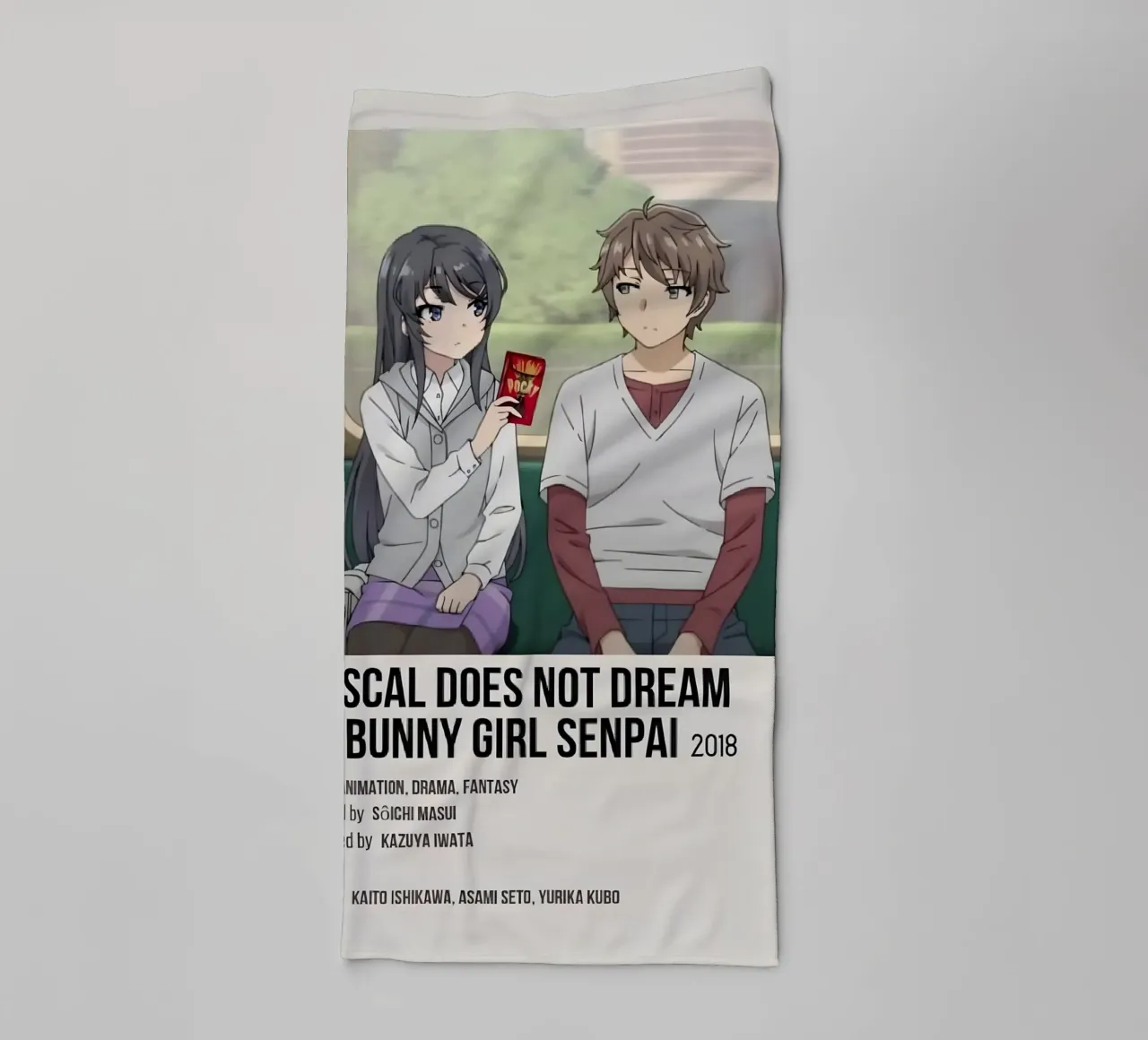 RASCAL DOES NOT DREAM OF BUNNY GIRL SENPAI 2018 asciugamano da bagno da Totoya