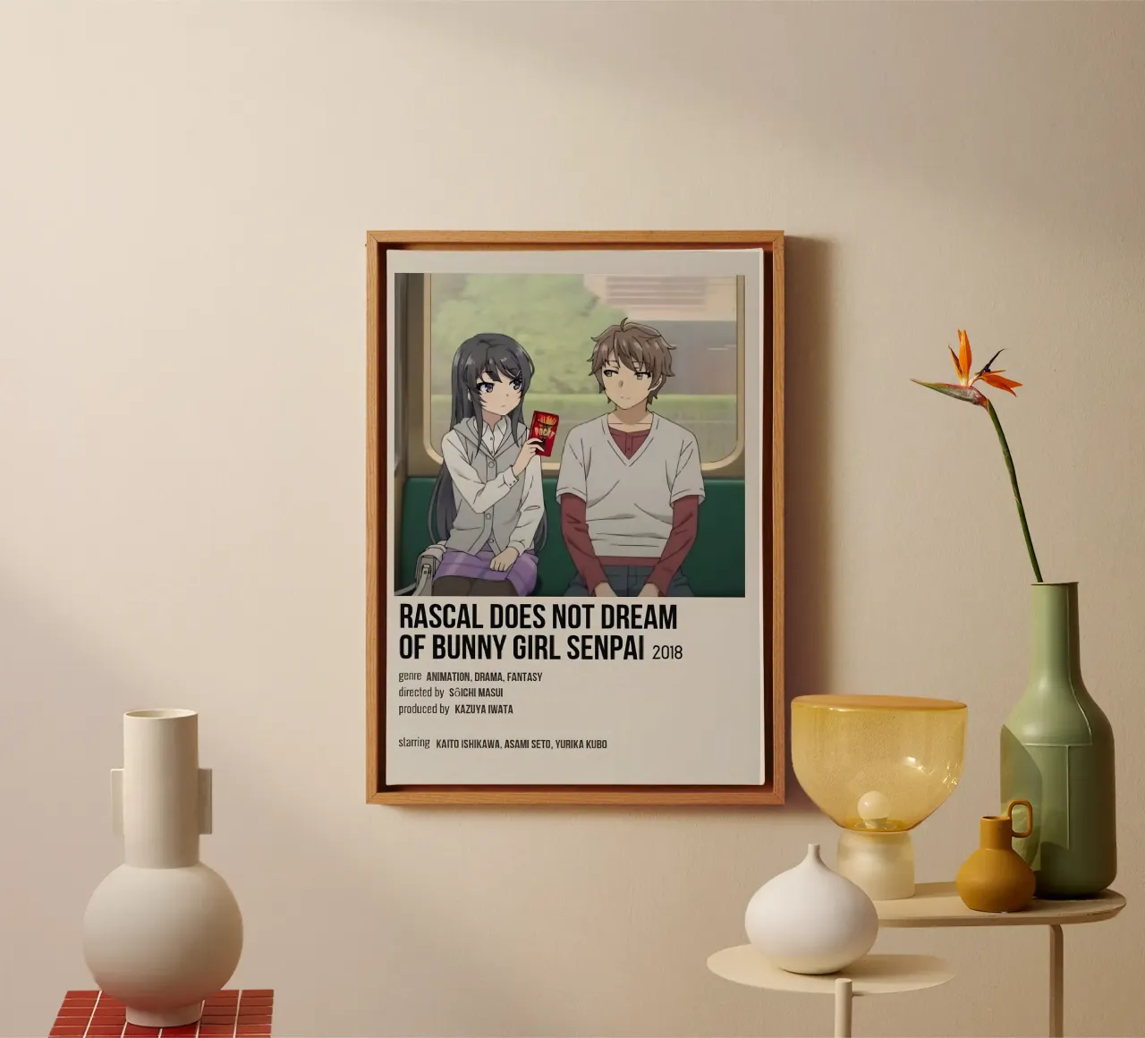 RASCAL DOES NOT DREAM OF BUNNY GIRL SENPAI 2018 tela con Cornice a cassetta da Totoya