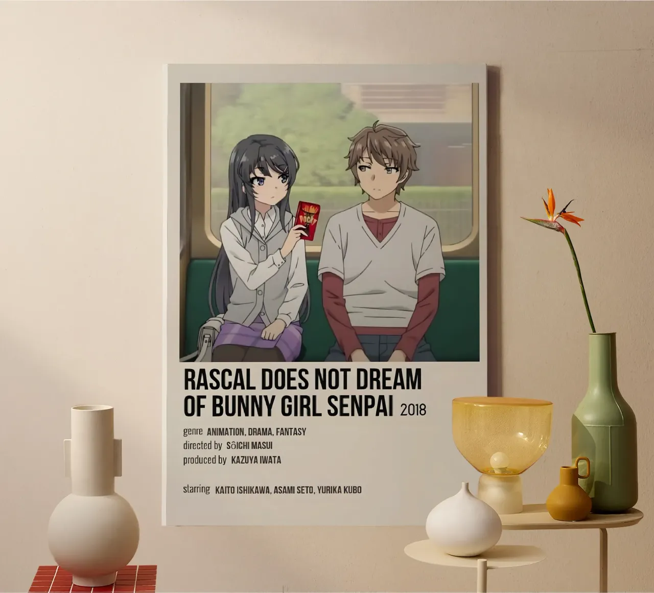RASCAL DOES NOT DREAM OF BUNNY GIRL SENPAI 2018 tela con Cornice a cassetta da Totoya