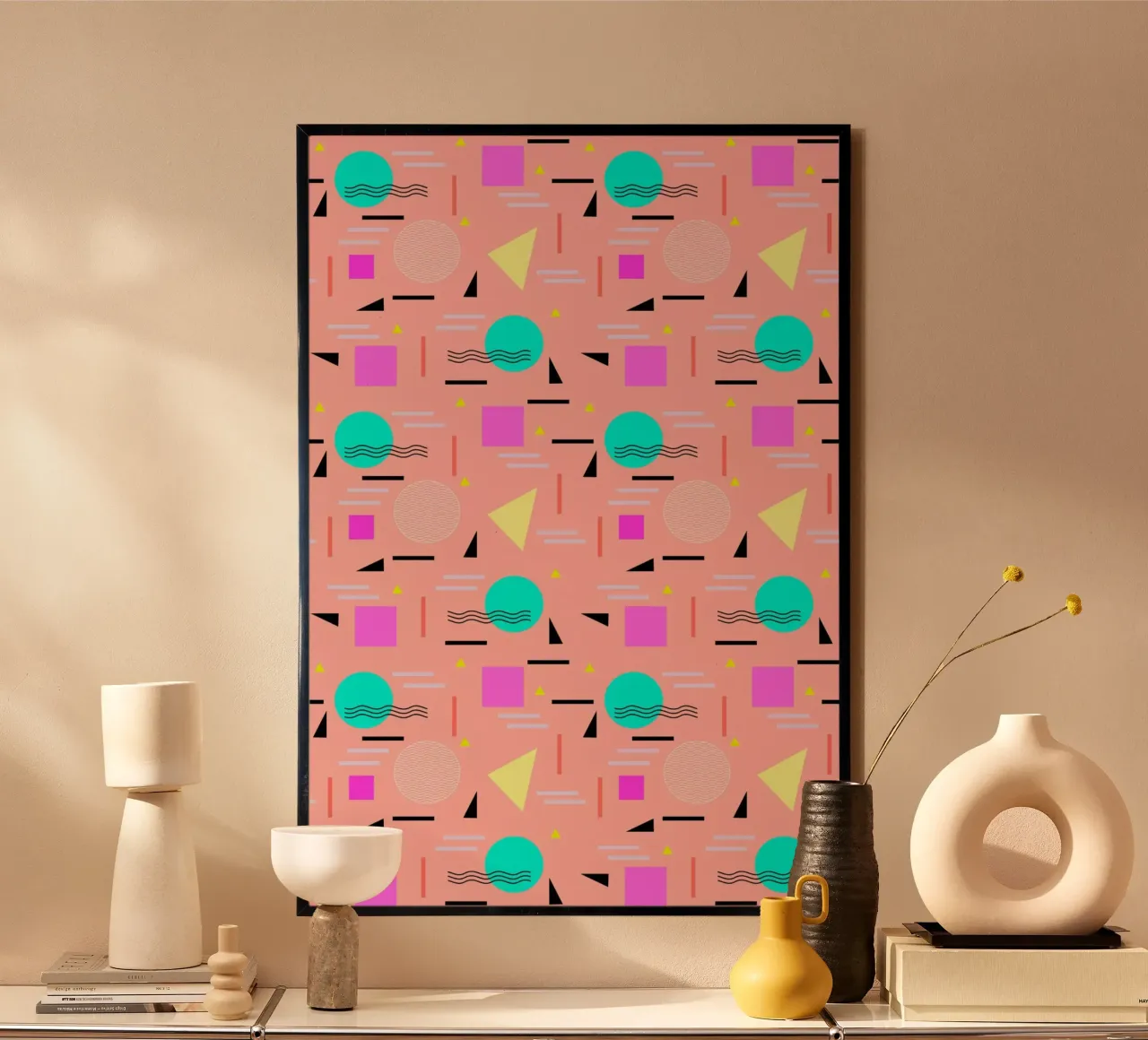 Memphis Forever Pfirsich Poster von SilverPegasus