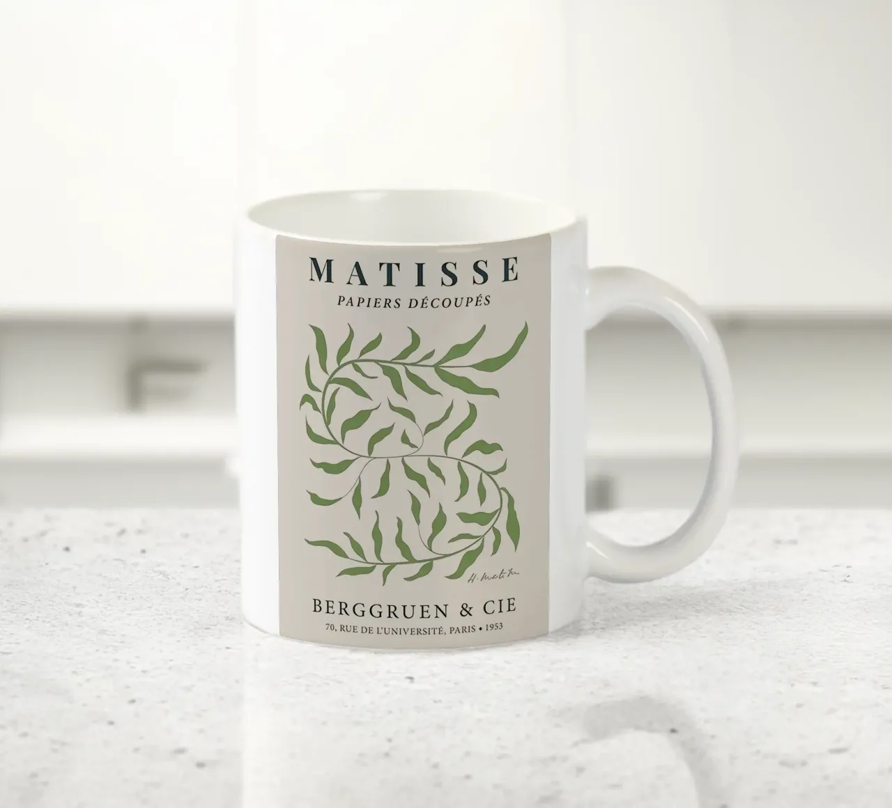 Matisse Papiers Decoupes Berggruen & Cie 1953 No.1 tazza in ceramica da Kunzeworld