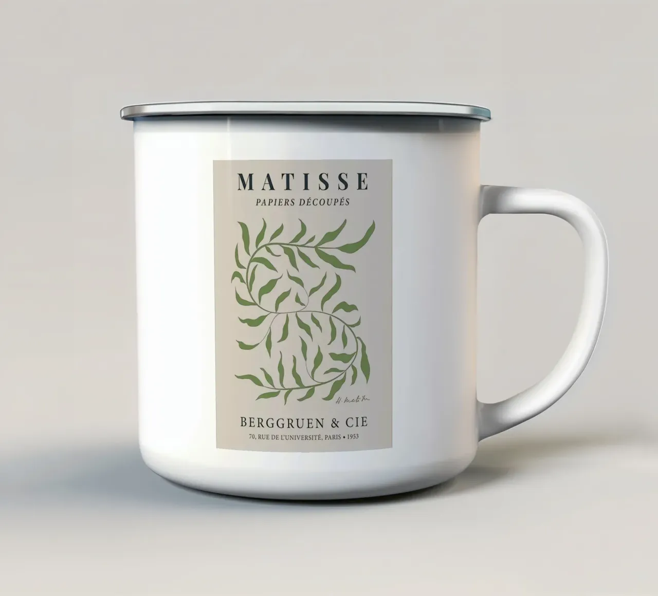 Matisse Papiers Decoupes Berggruen & Cie 1953 No.1 tazza in smalto da Kunzeworld