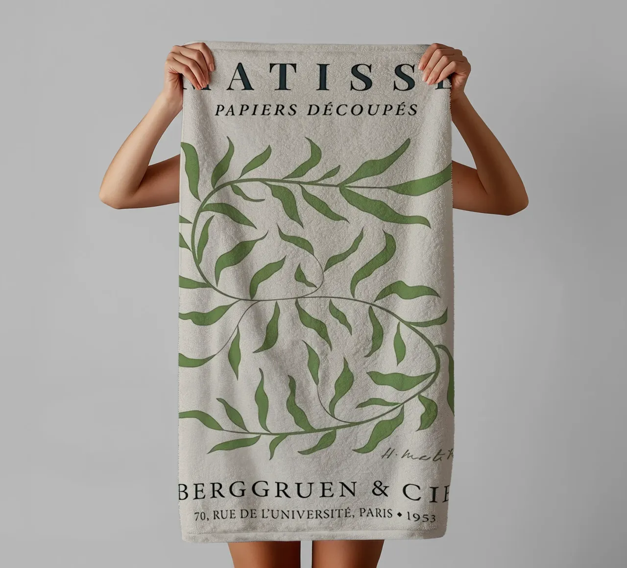 Matisse Papiers Decoupes Berggruen & Cie 1953 No.1 asciugamano da bagno da Kunzeworld