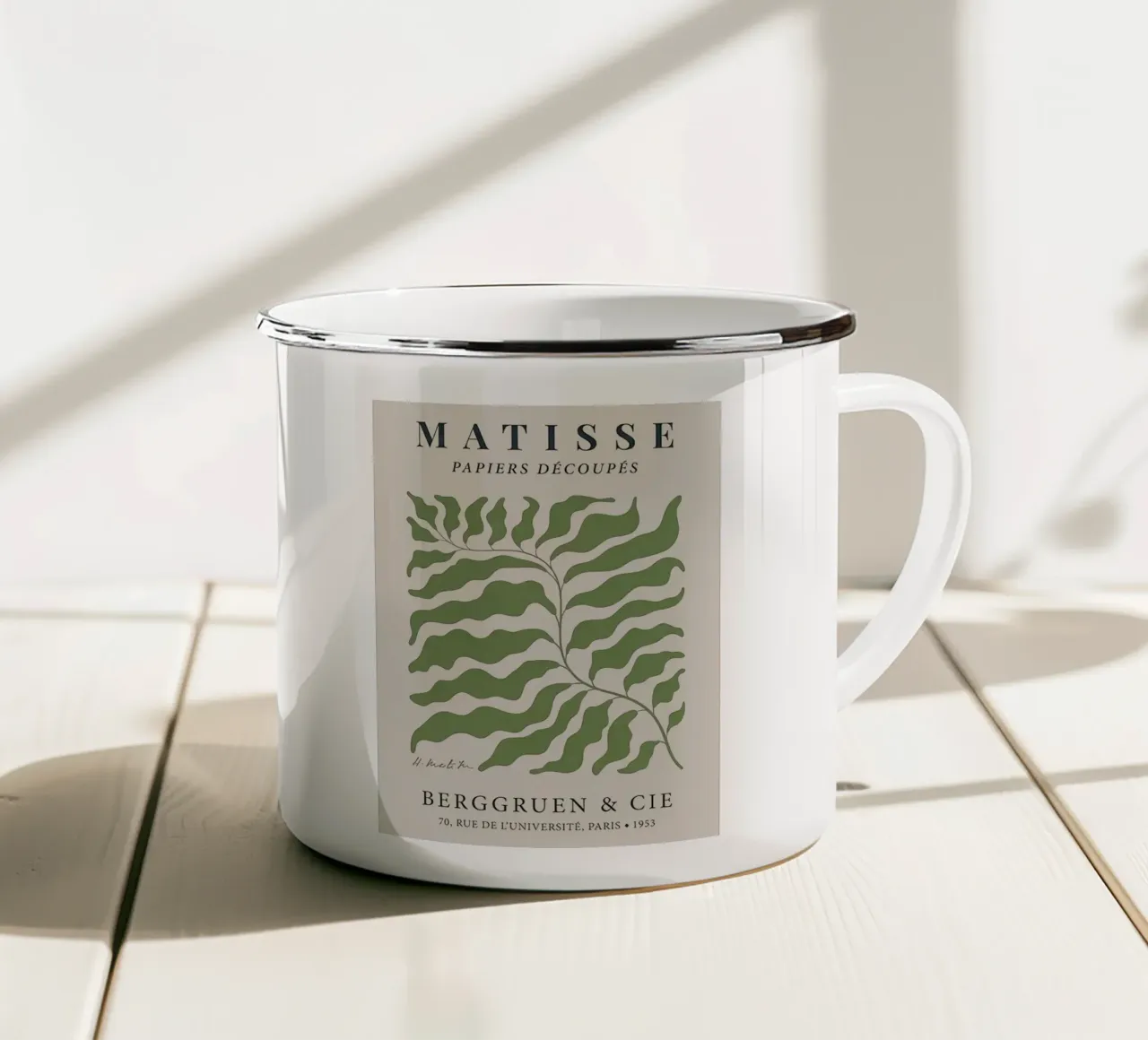 Matisse Papiers Decoupes Berggruen & Cie 1953 No.3 tazza in smalto da Kunzeworld