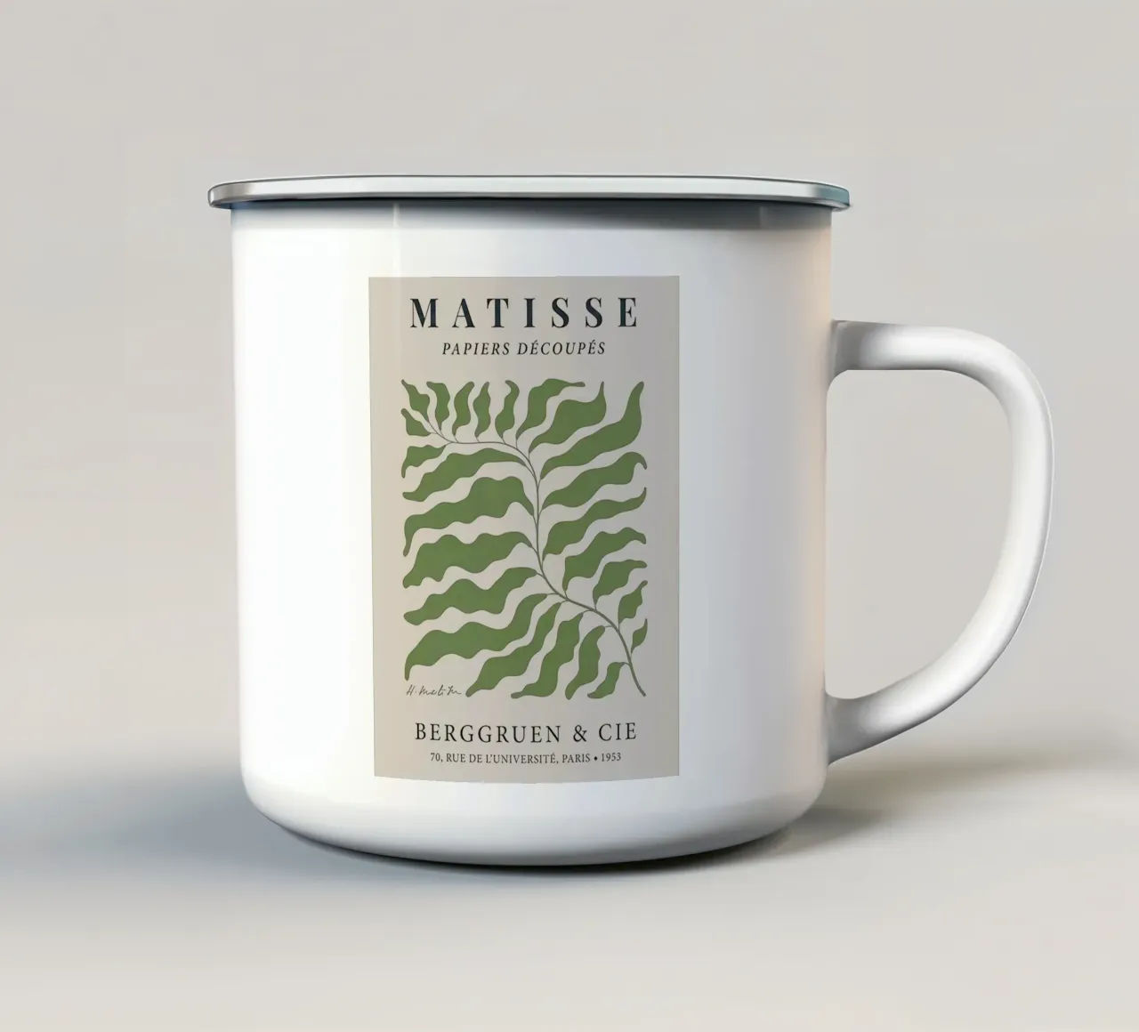 Matisse Papiers Decoupes Berggruen & Cie 1953 No.3 tazza in smalto da Kunzeworld