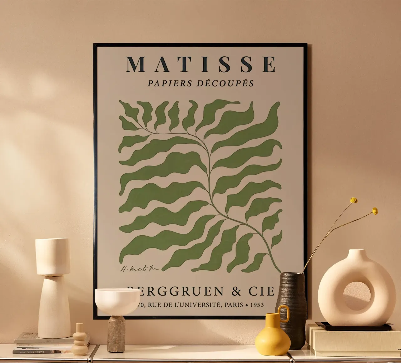 Matisse Papiers Decoupes Berggruen & Cie 1953 No.3 poster con telaio in plastica da Kunzeworld