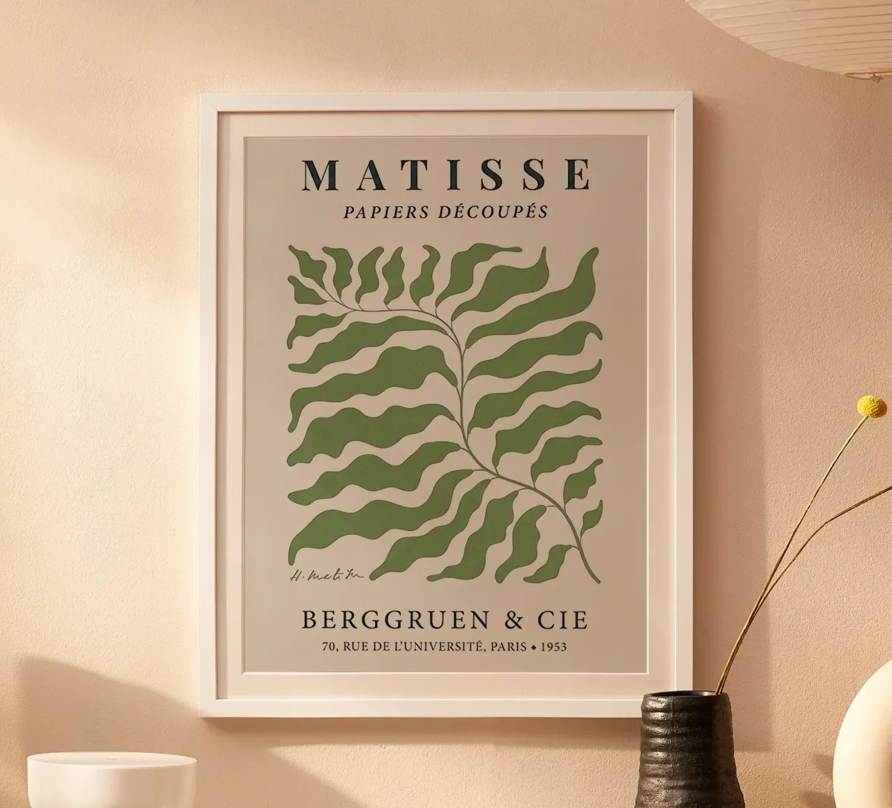 Matisse Papiers Decoupes Berggruen & Cie 1953 No.3 poster con telaio in plastica da Kunzeworld