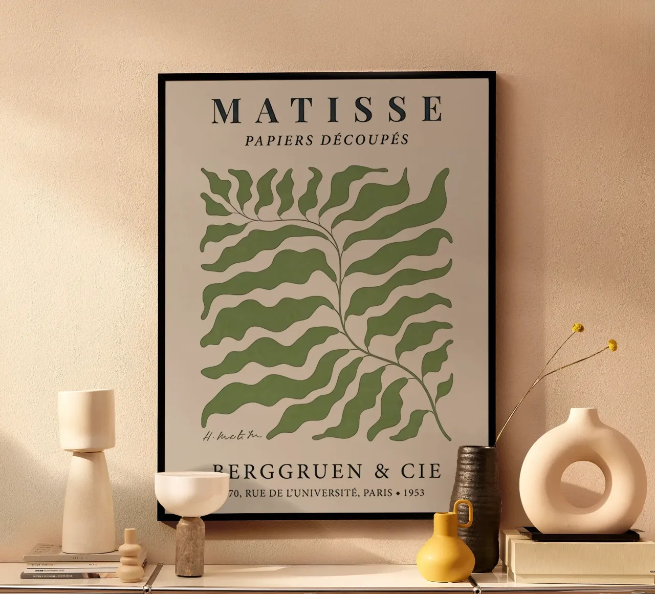 Matisse Papiers Decoupes Berggruen & Cie 1953 No.3 poster con telaio in plastica da Kunzeworld