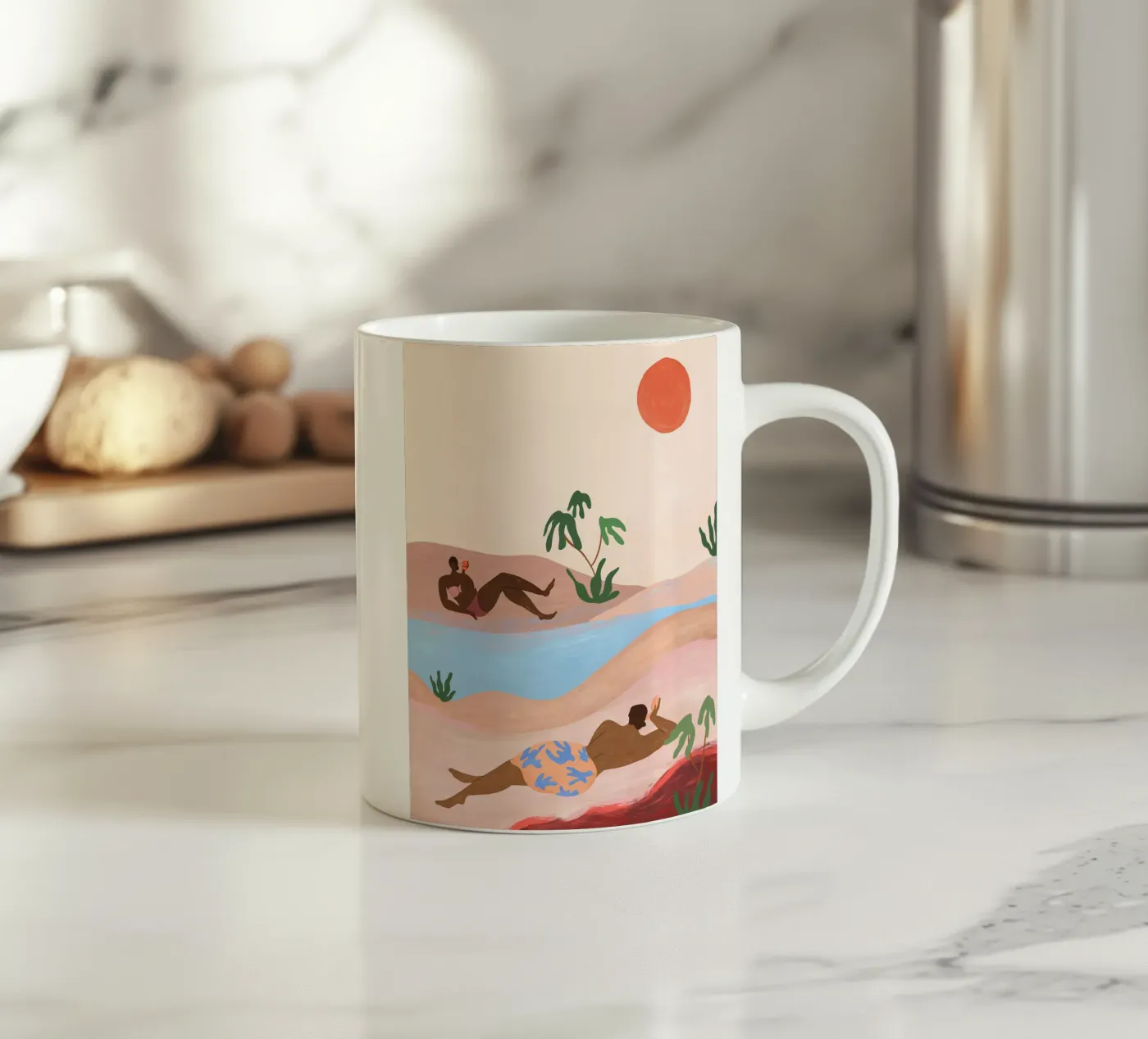 Beach Please ceramic mug by Arty Guava