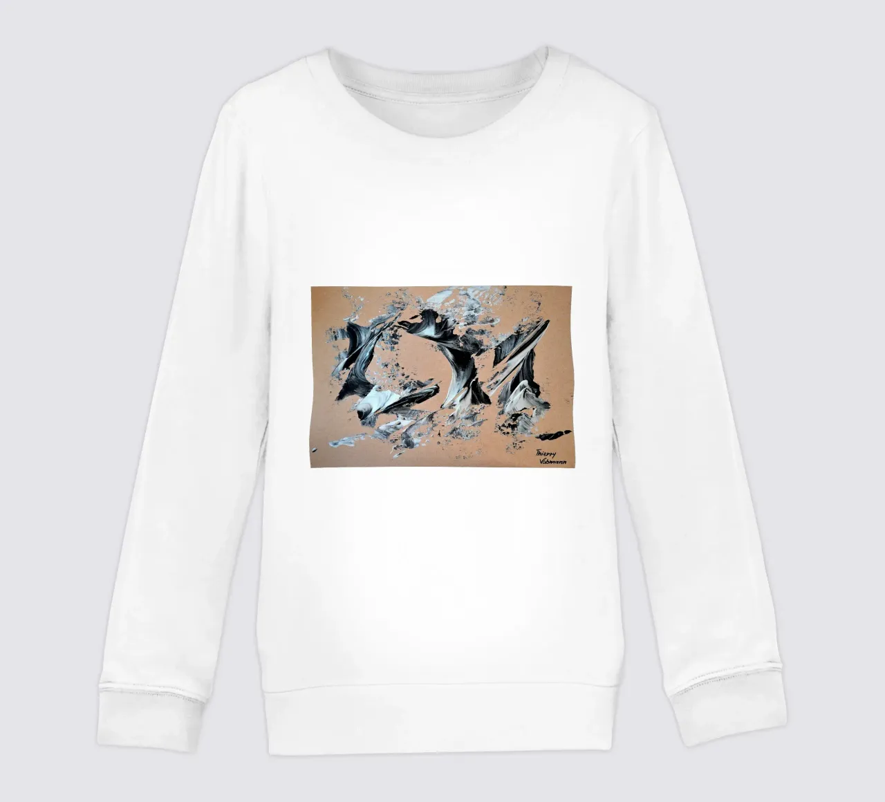 MESSAGE FROM THE HEART 28 sudadera para niño de Thierry Vobmann Abstract painting