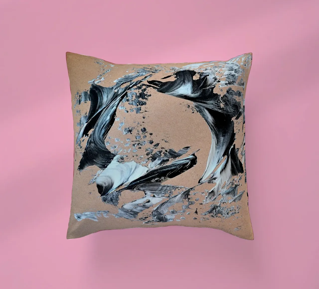 MESSAGE FROM THE HEART 28 cuscino da Thierry Vobmann Abstract painting