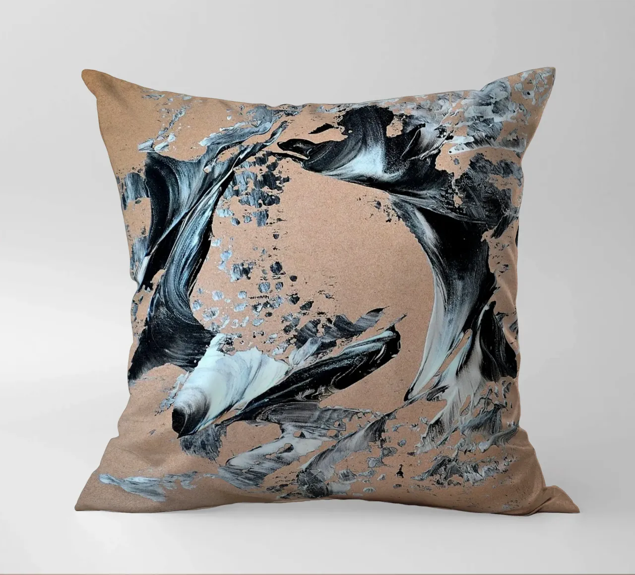 MESSAGE FROM THE HEART 28 cuscino da Thierry Vobmann Abstract painting