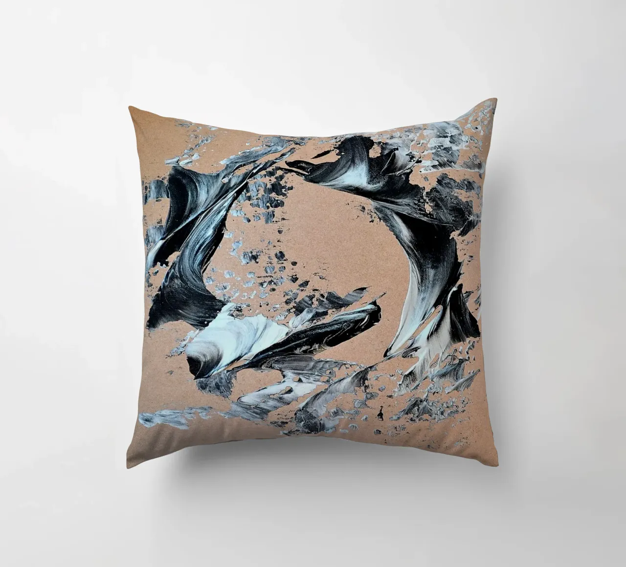 MESSAGE FROM THE HEART 28 cuscino da Thierry Vobmann Abstract painting