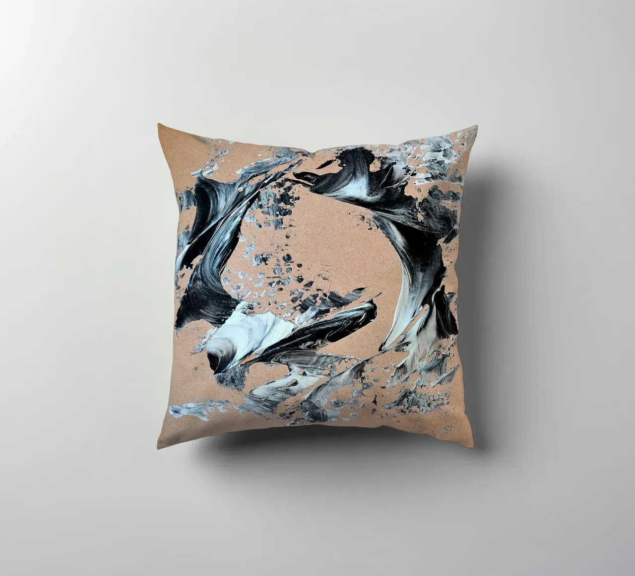 MESSAGE FROM THE HEART 28 cuscino da Thierry Vobmann Abstract painting