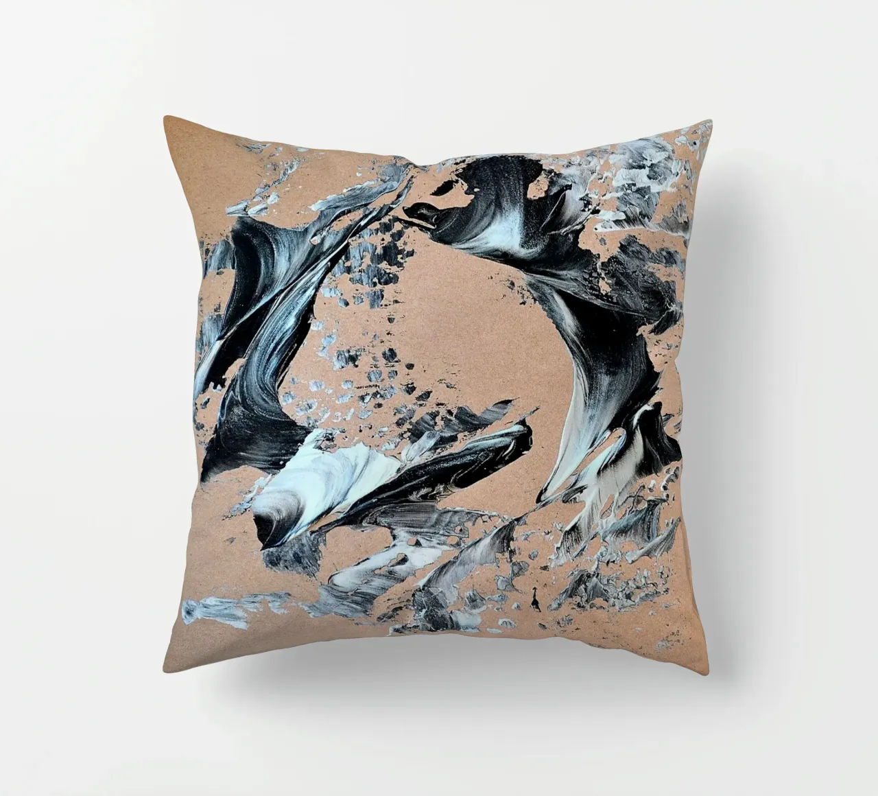 MESSAGE FROM THE HEART 28 cuscino da Thierry Vobmann Abstract painting