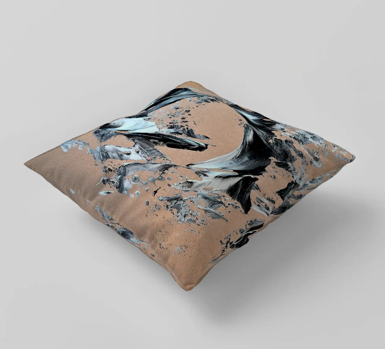 MESSAGE FROM THE HEART 28 cuscino da Thierry Vobmann Abstract painting