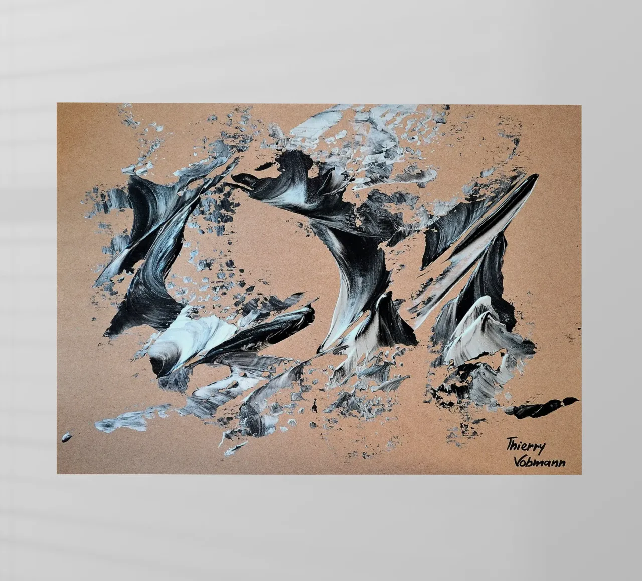 MESSAGE FROM THE HEART 28 pellicola backlit da Thierry Vobmann Abstract painting