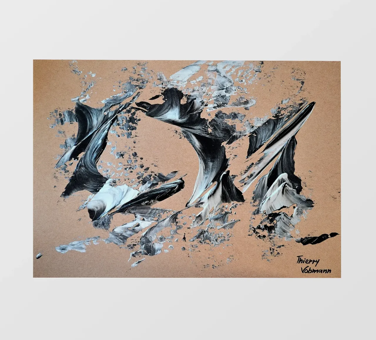 MESSAGE FROM THE HEART 28 pellicola backlit da Thierry Vobmann Abstract painting