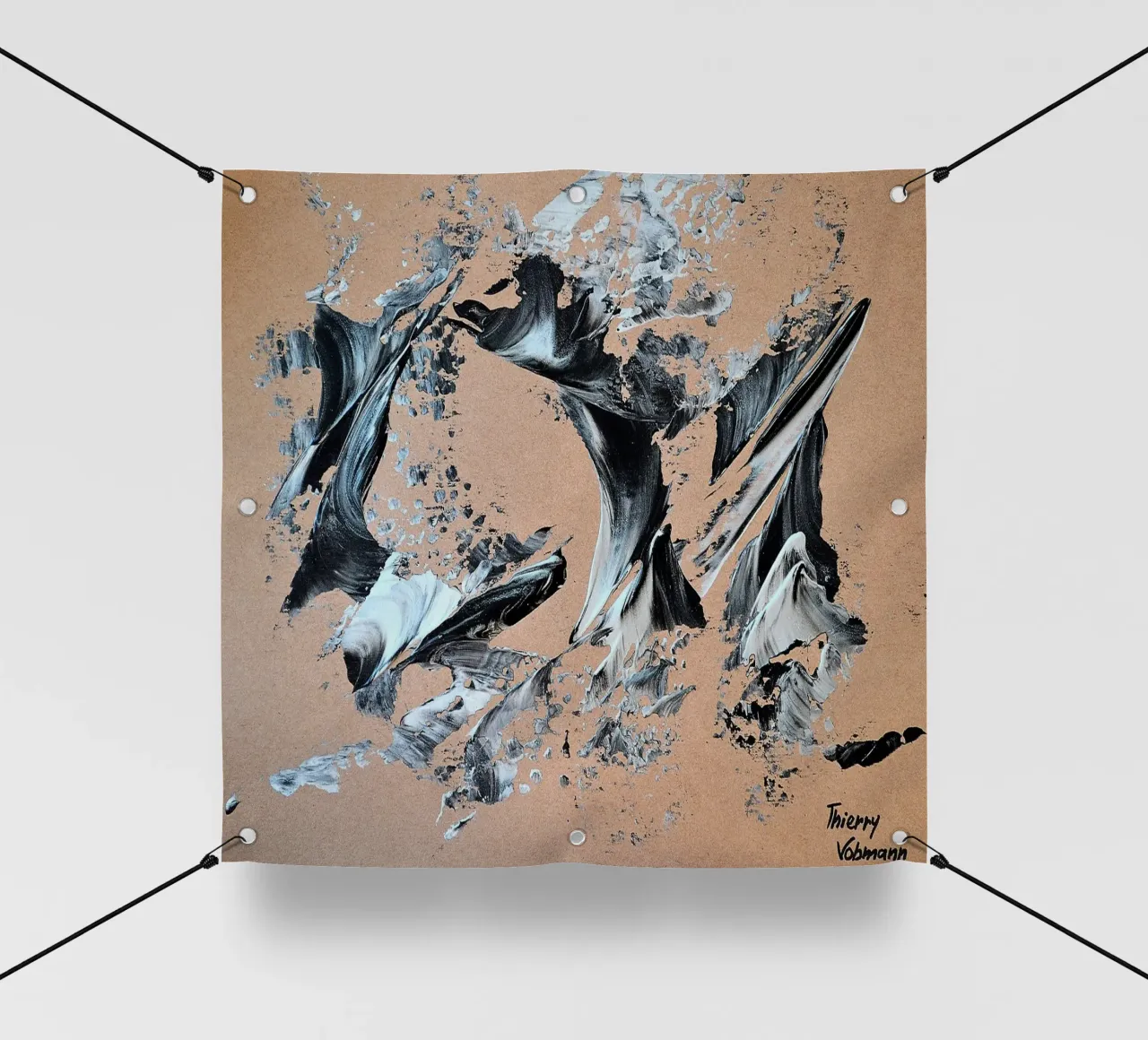 MESSAGE FROM THE HEART 28 telo in pvc da Thierry Vobmann Abstract painting