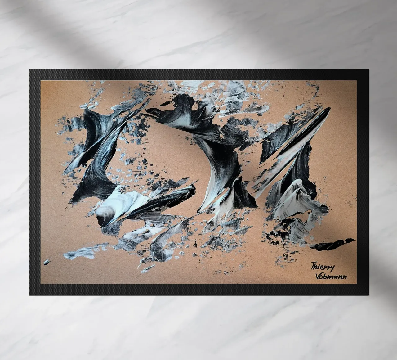 MESSAGE FROM THE HEART 28 zerbino da Thierry Vobmann Abstract painting