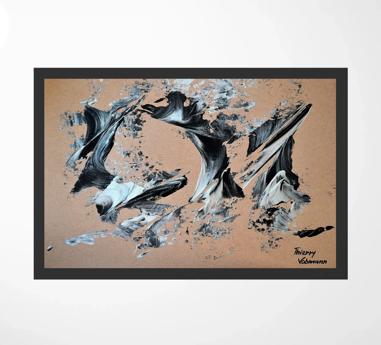 MESSAGE FROM THE HEART 28 Fußmatte von Thierry Vobmann Abstract painting