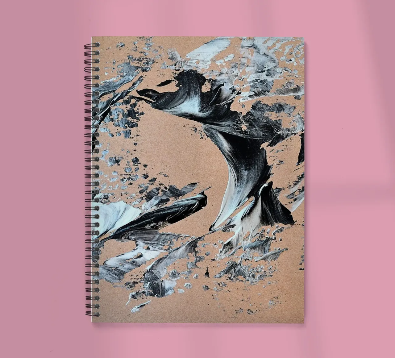 MESSAGE FROM THE HEART 28 spiral notebook by Thierry Vobmann Abstract painting