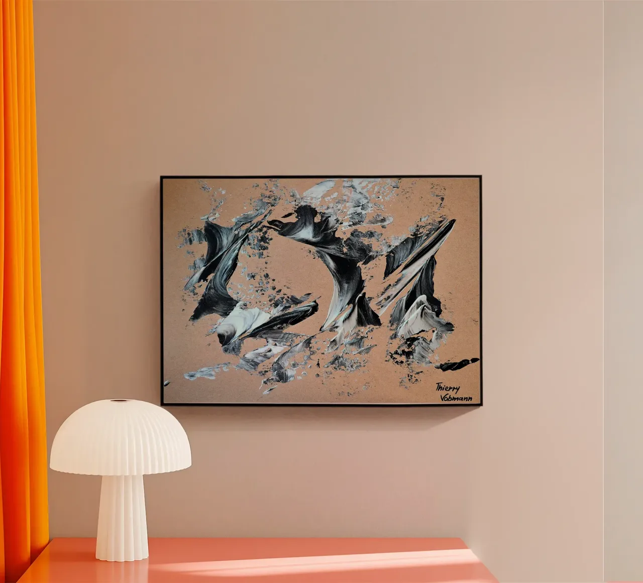 MESSAGE FROM THE HEART 28 Acryl-Glas von Thierry Vobmann Abstract painting