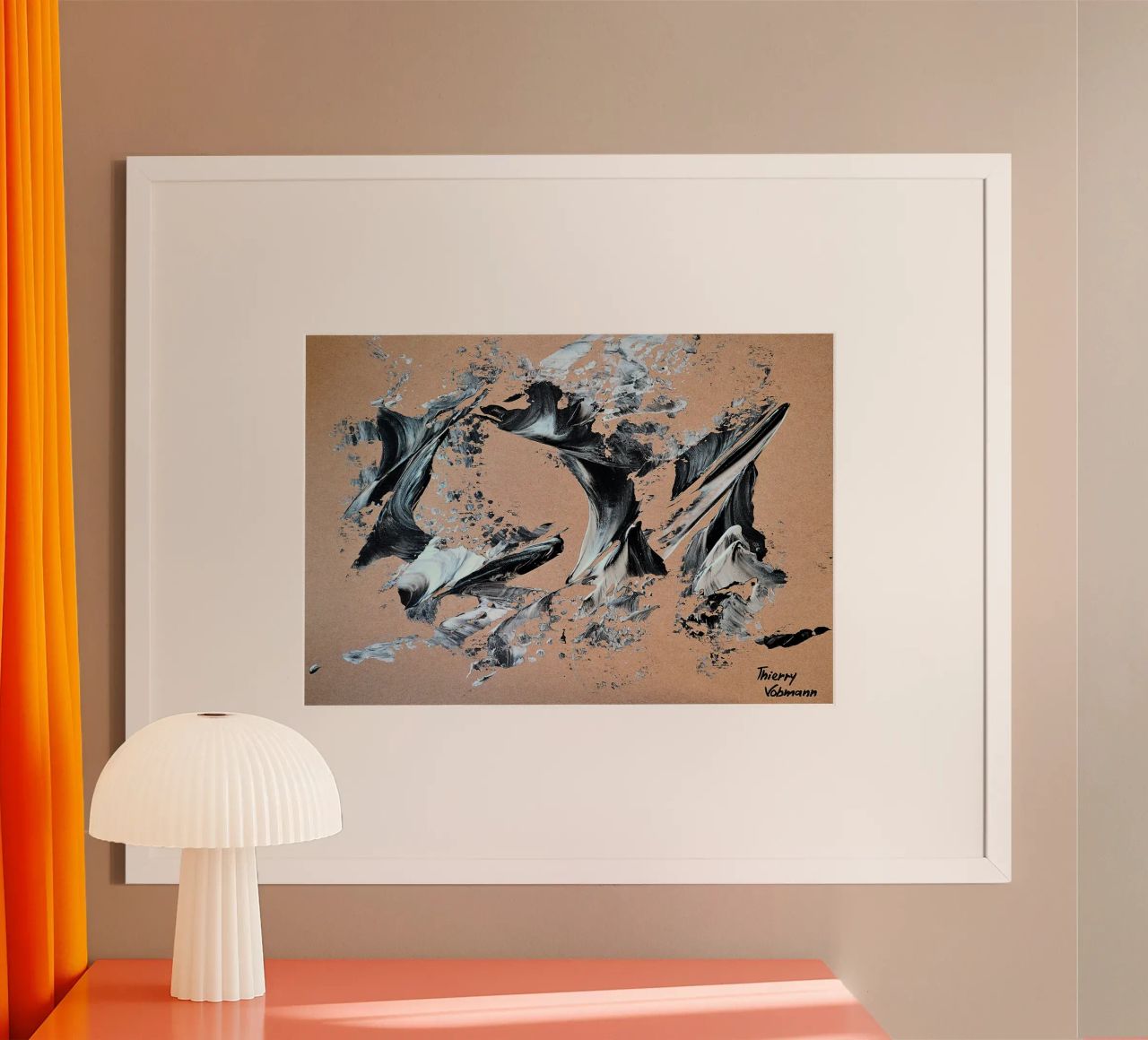 MESSAGE FROM THE HEART 28 carta hahnemühle da Thierry Vobmann Abstract painting