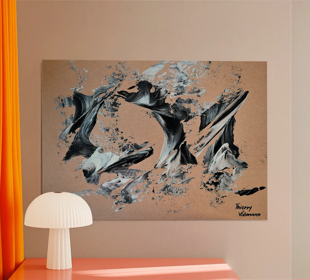 MESSAGE FROM THE HEART 28 hahnemühle de Thierry Vobmann Abstract painting