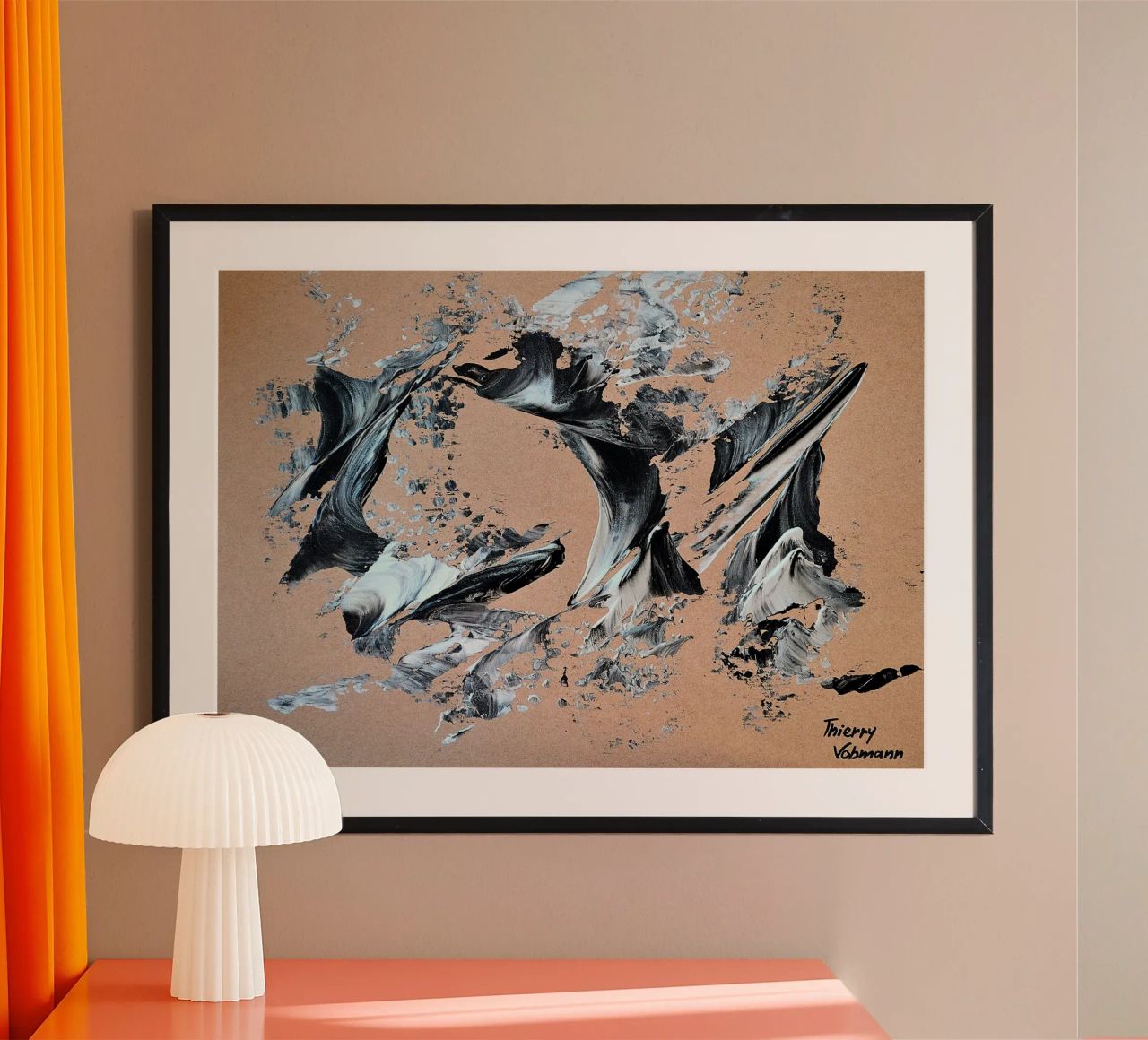 MESSAGE FROM THE HEART 28 carta hahnemühle da Thierry Vobmann Abstract painting