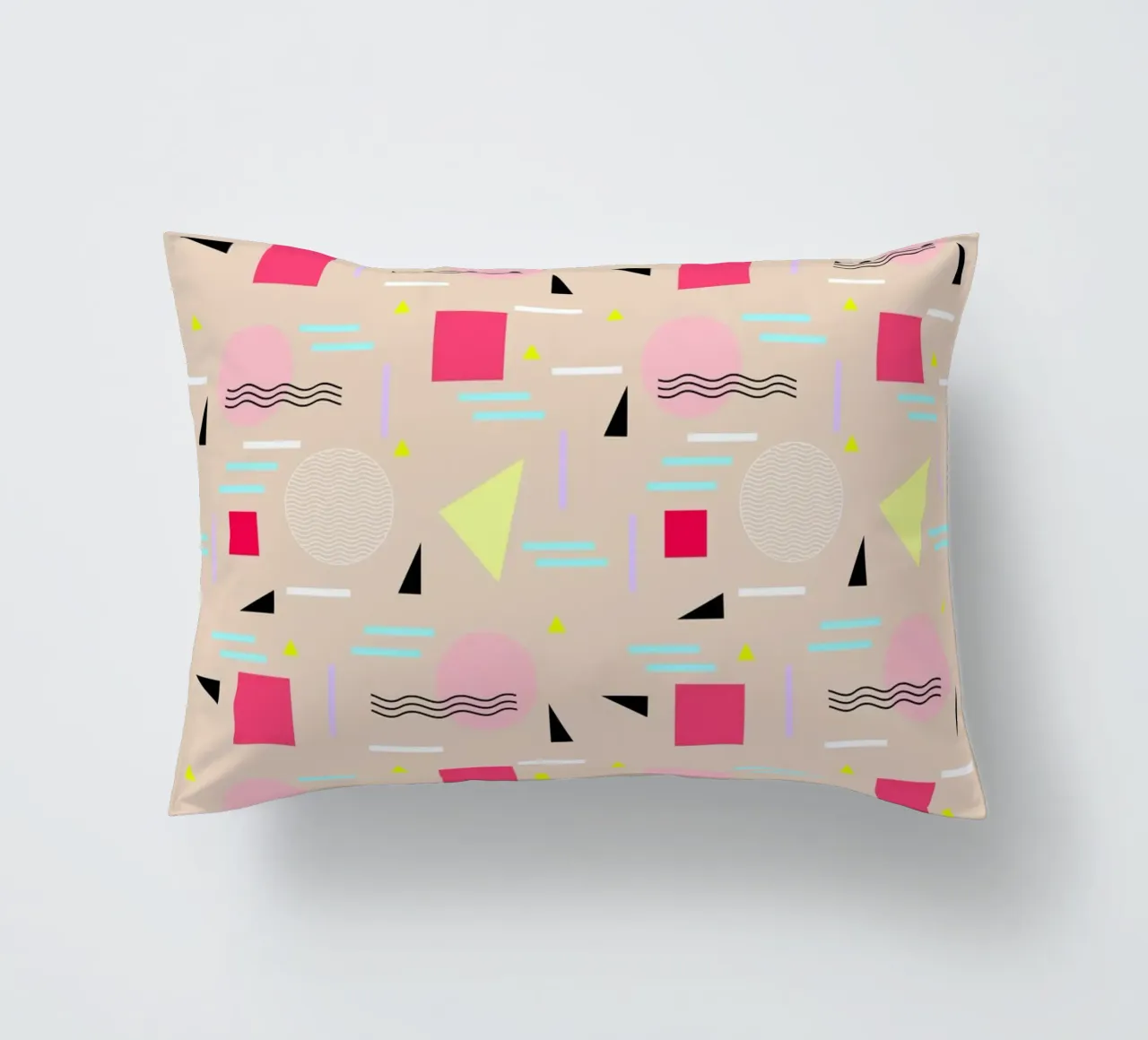 Memphis Forever Beige decorative cushion by SilverPegasus
