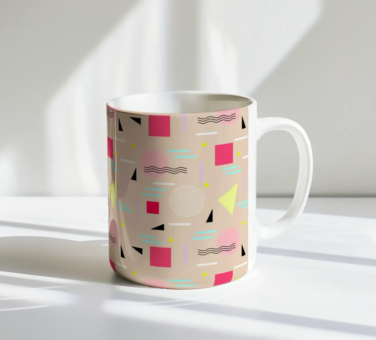 Memphis Forever Beige tazza in ceramica da SilverPegasus