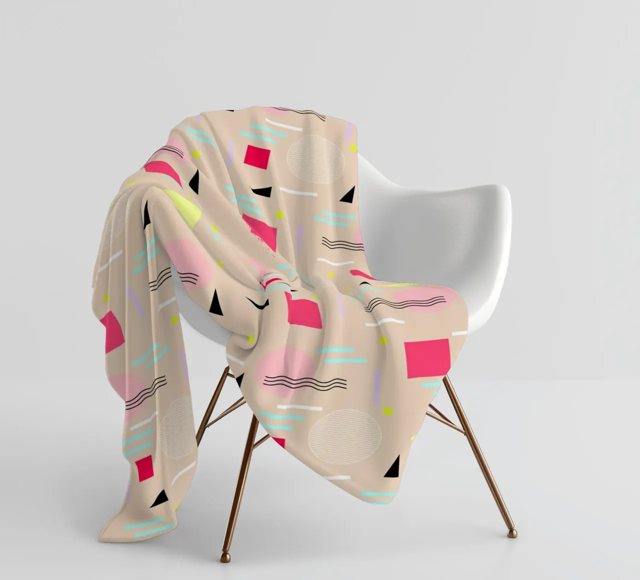Memphis Forever Beige coperta in pile da SilverPegasus