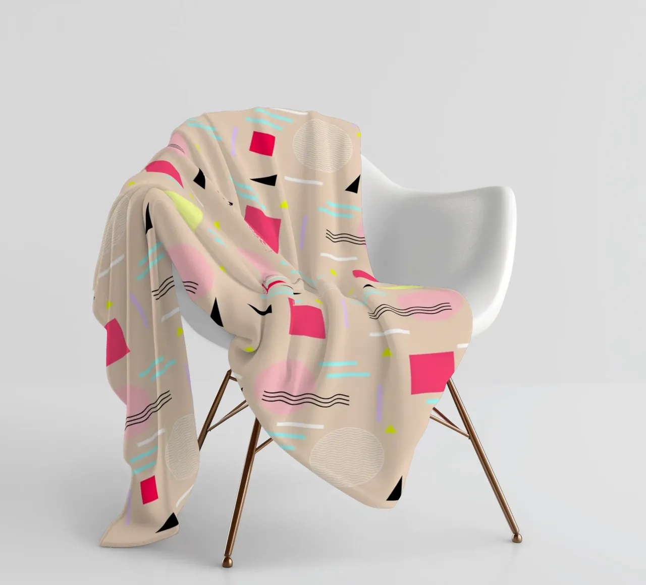 Memphis Forever Beige coperta in pile da SilverPegasus