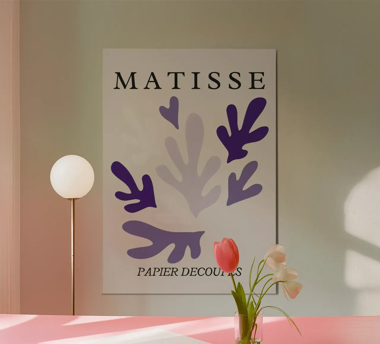 Matisse Papiers Decoupes poster con telaio in legno da Kunzeworld