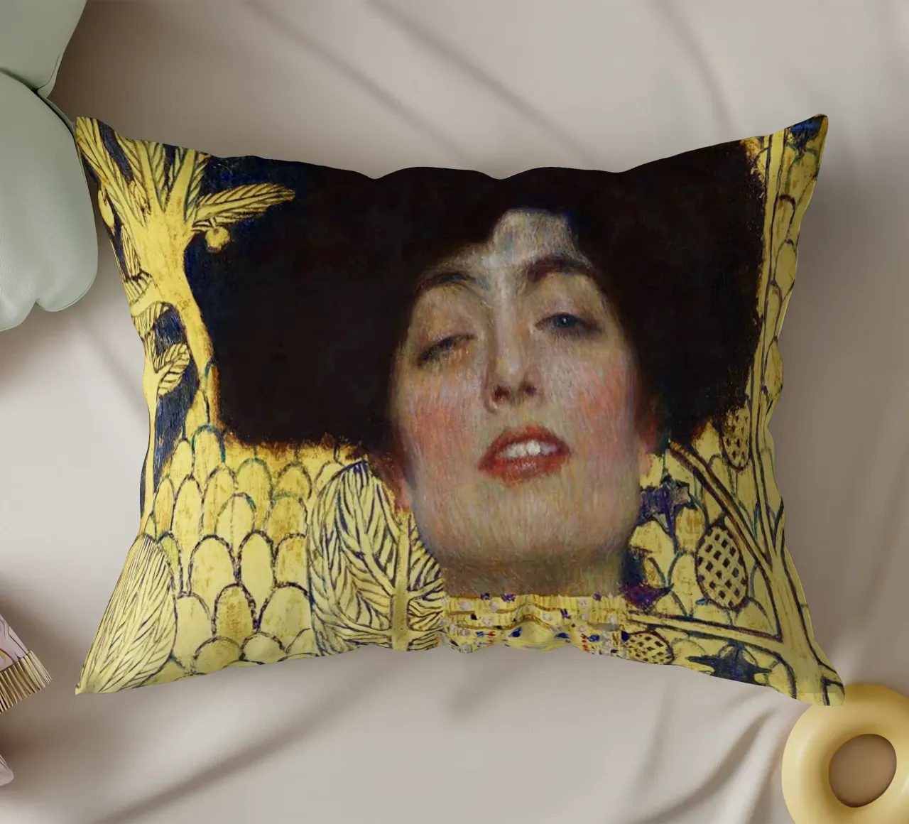 Giuditta e la testa di Oloferne di Gustav Klimt (1901) cuscino da Gustav Klimt ART Prints