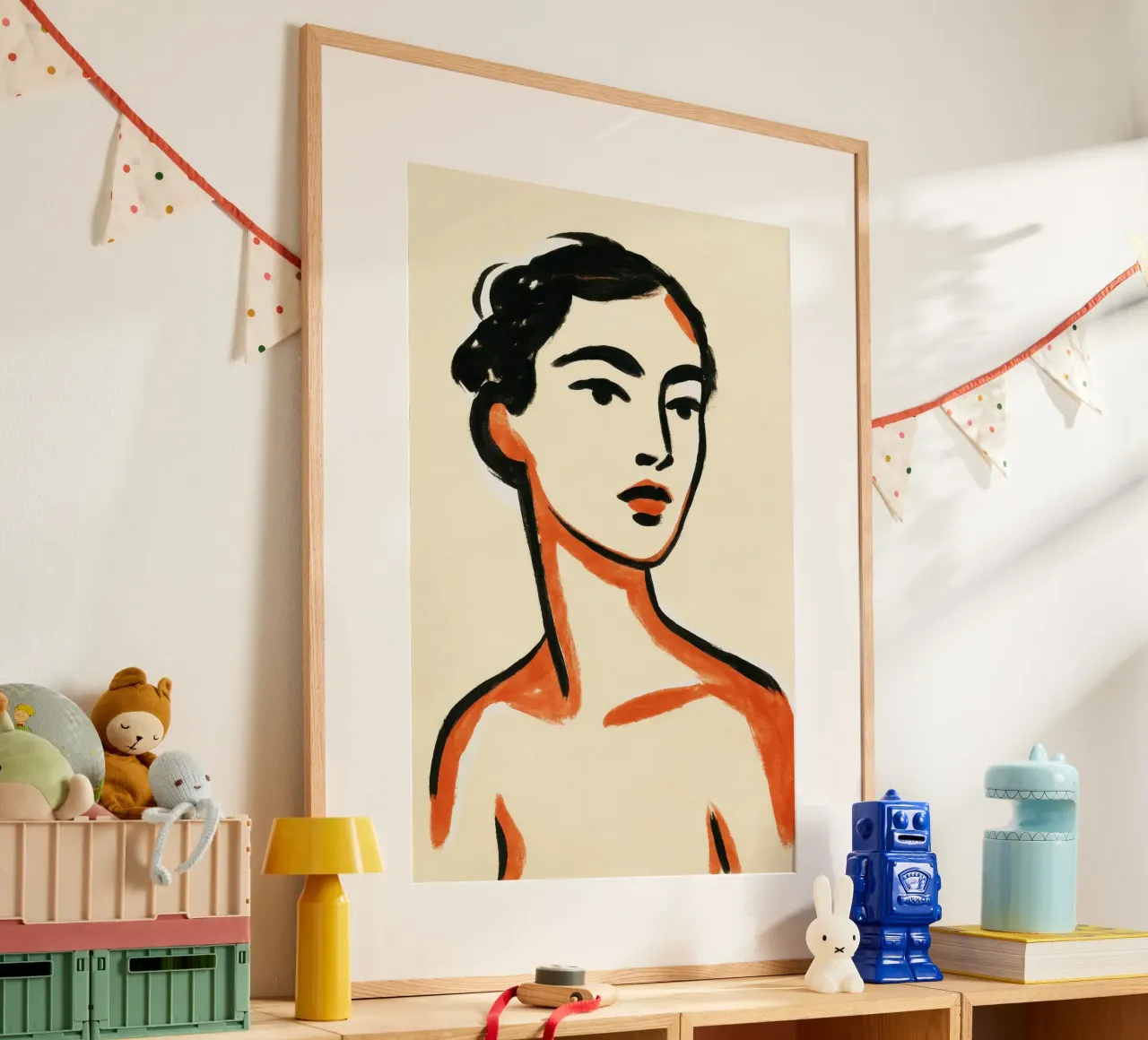 Tender Flame poster con telaio in plastica da treechild