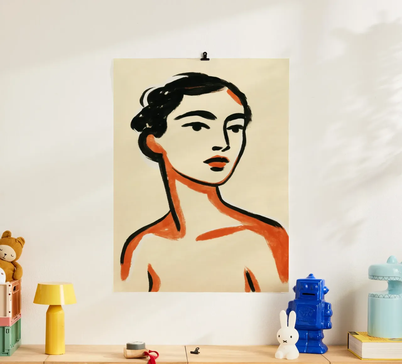 Tender Flame poster con telaio in plastica da treechild