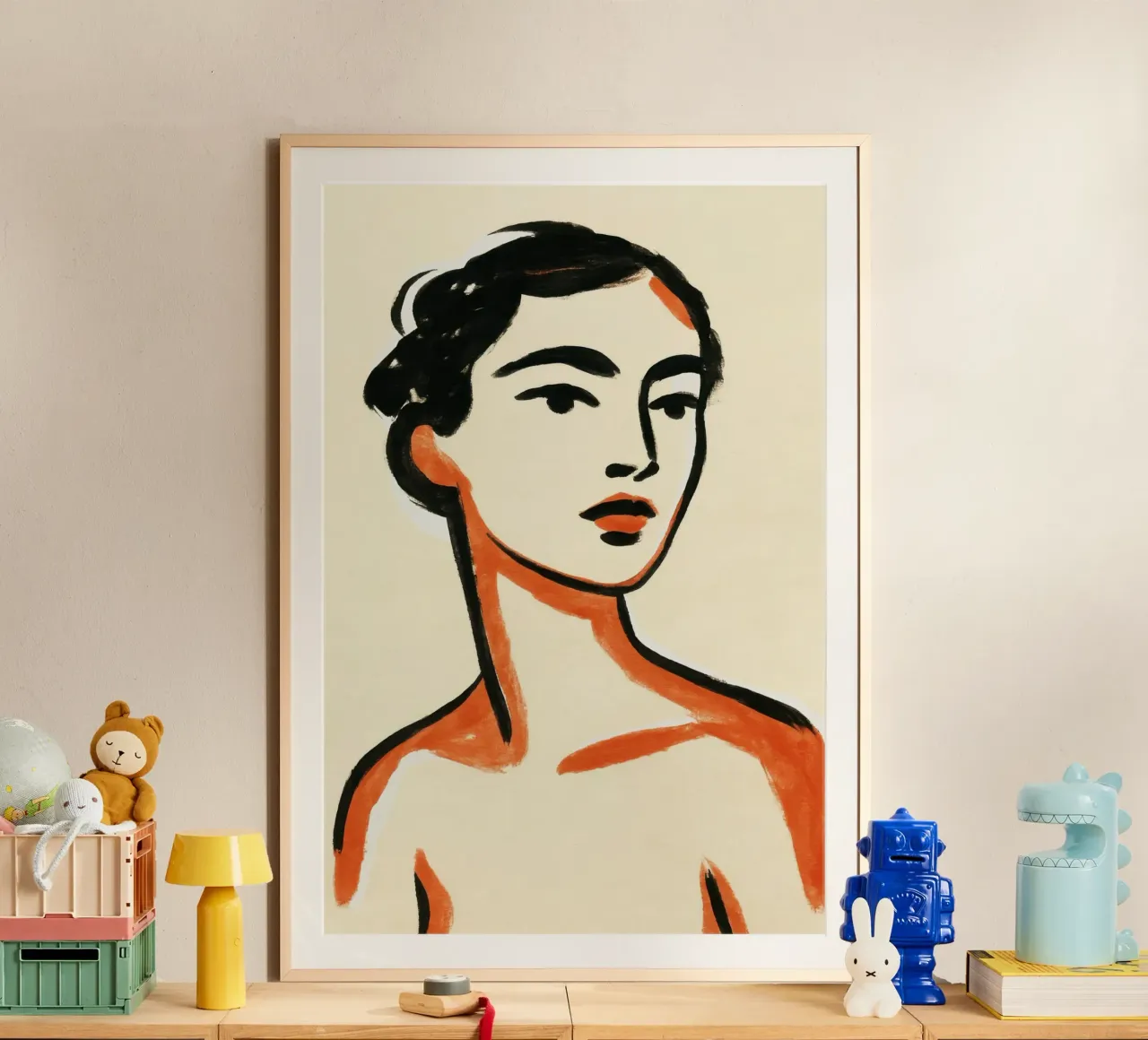Tender Flame poster con telaio in plastica da treechild