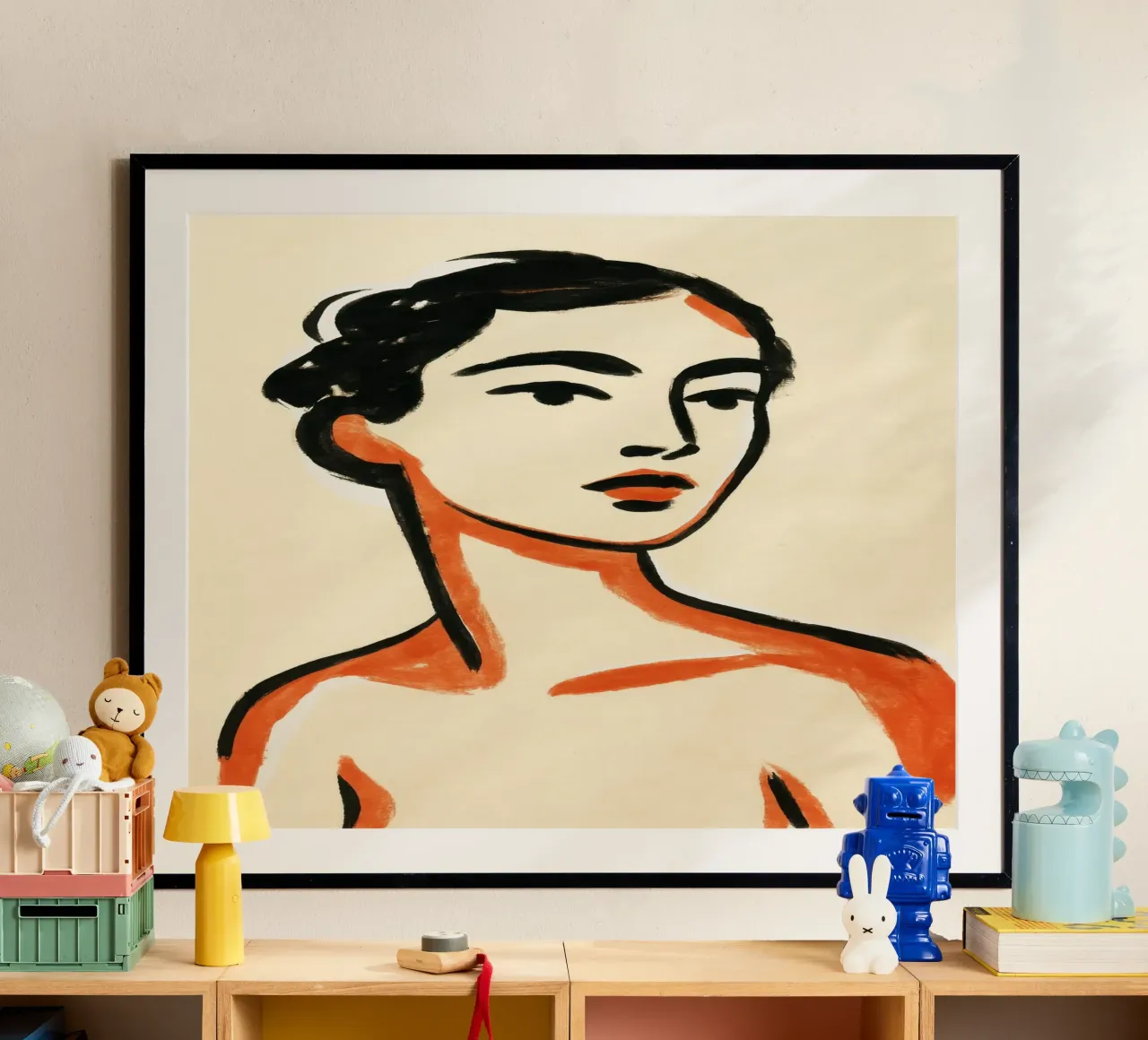 Tender Flame poster con telaio in plastica da treechild